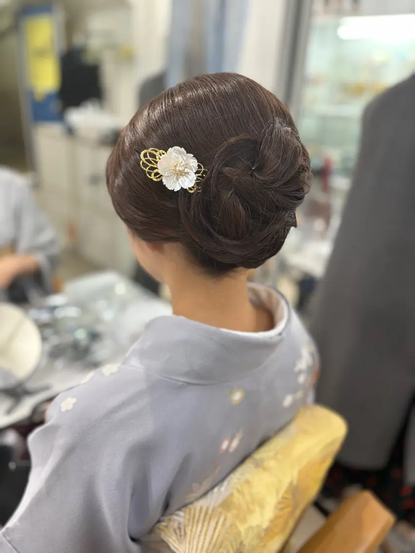 ヘアアレンジ 着物ヘア ヘアセット 垢抜けヘアメイク職人 💄甲斐恵和のヘアスタイル
