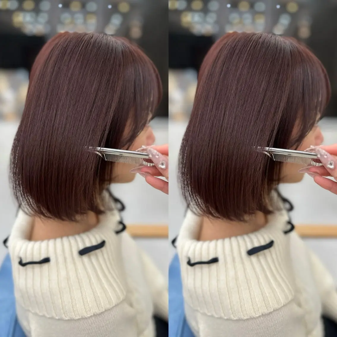 ショート カラー 髪質改善🩵縮毛矯正 代々木/木下のヘアスタイル