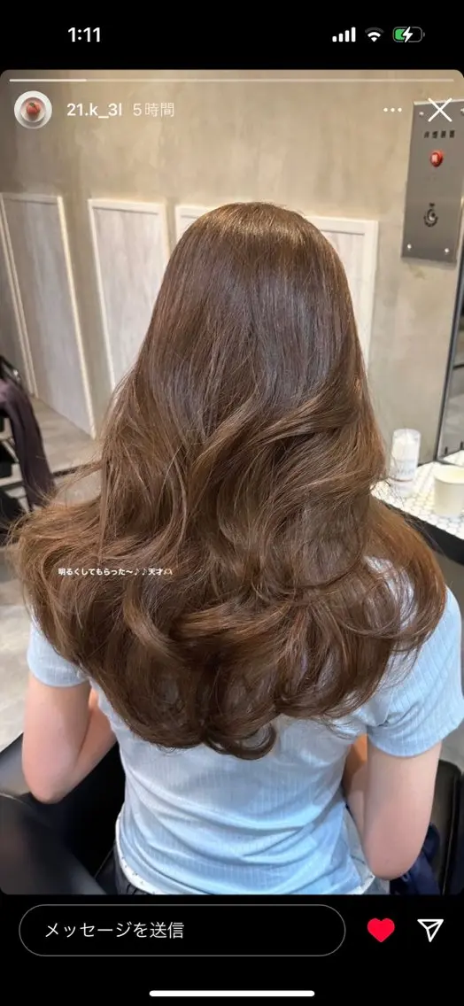 ロング カット ヘアカラー トリートメント 🌹ハッシュカット、 レイヤー韓国ヘア🌹のヘアスタイル