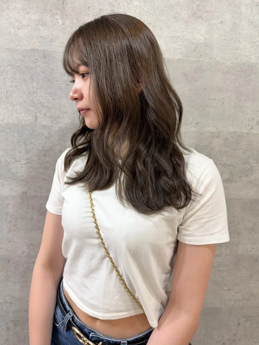 セミロング カラー ブラウンカラー ヘーゼル ヘアカラー Grow by NYNY 打越裕樹のヘアスタイル