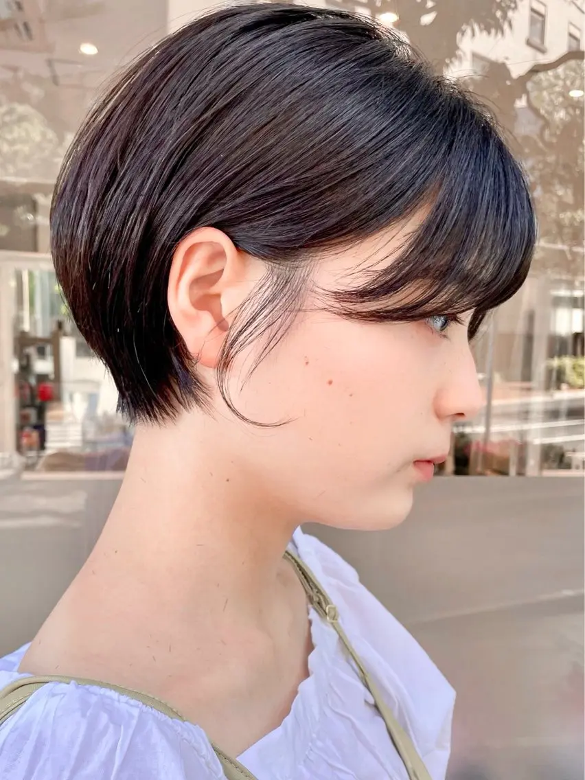 ショート ショートボブ 丸みショート ボブ ショートヘア カット ヘアカラー トリートメント 三鷹で1番ショート ボブをカットする新谷のヘアスタイル