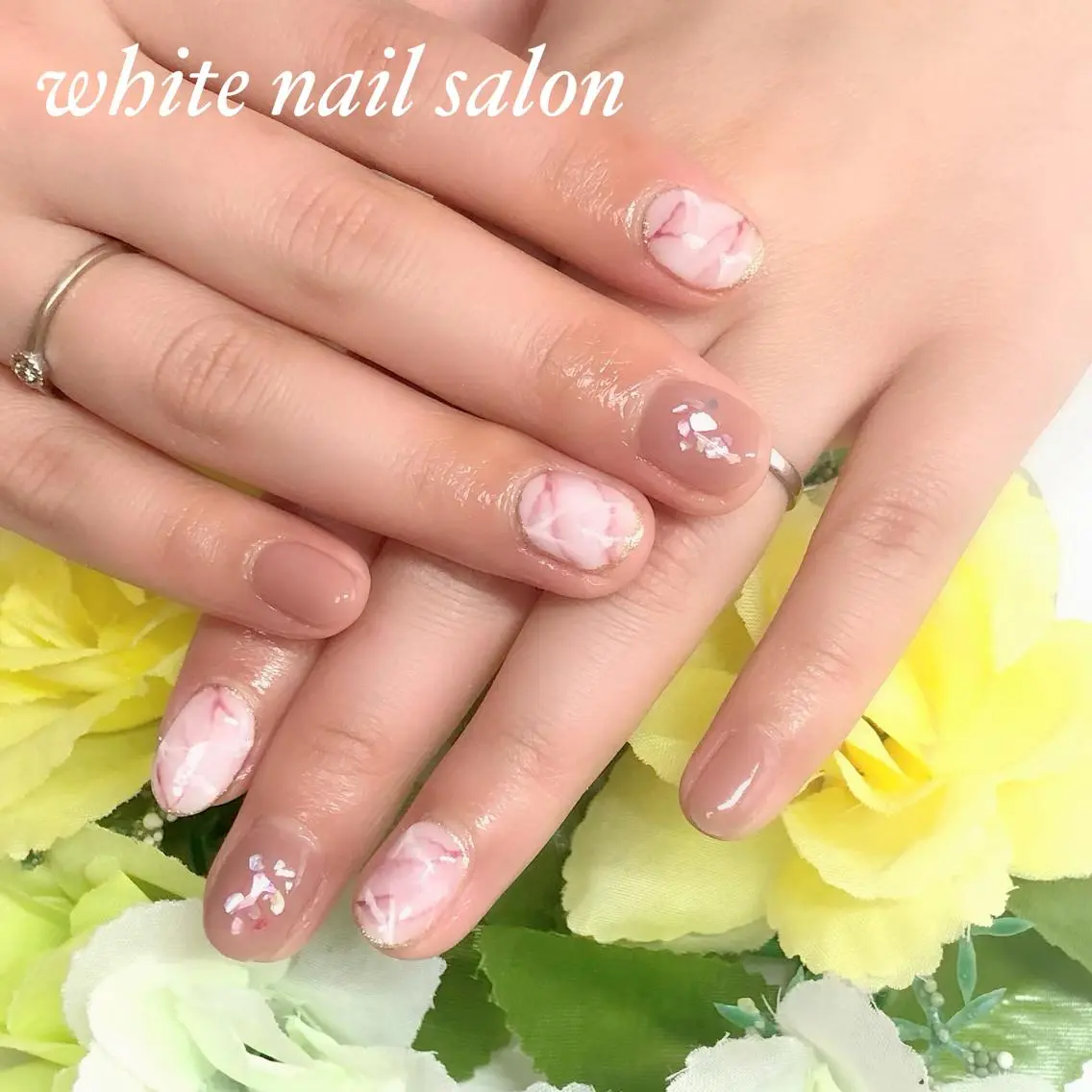 ネイル アートネイル フレンチネイル ジェルネイル ハードジェル 持ち込み ハンドネイル white nail salonのネイルデザイン
