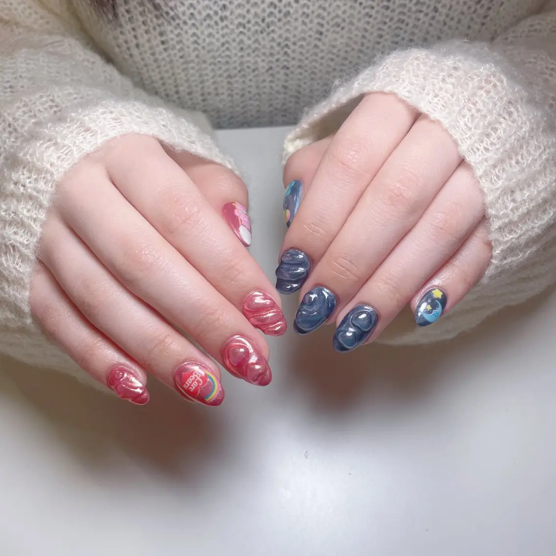 ネイル フットネイル フレンチネイル ジェルネイル ガーリー グラデーション D.d Nail Moeのネイルデザイン
