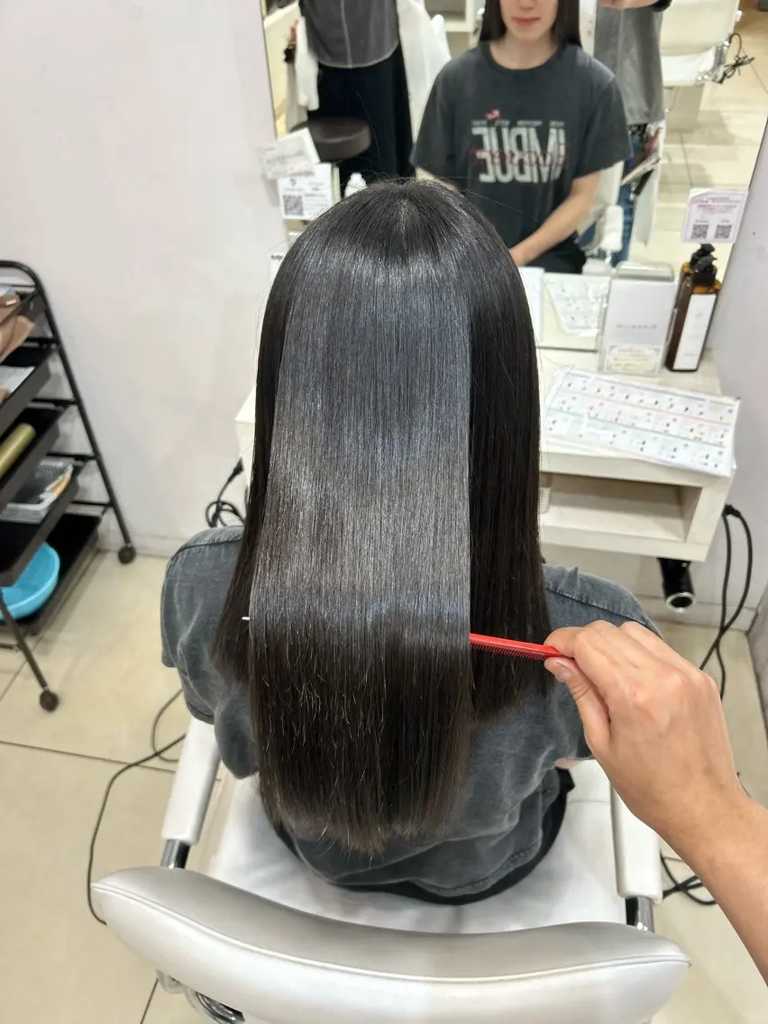 ロング ヘアカラー トリートメント 【髪質改善カラー】 瀧田嵐士🇰🇷のヘアスタイル