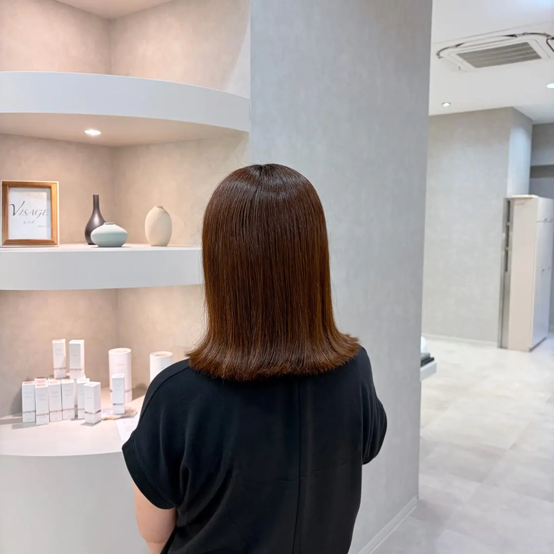ミディアム 小川 遥のヘアスタイル