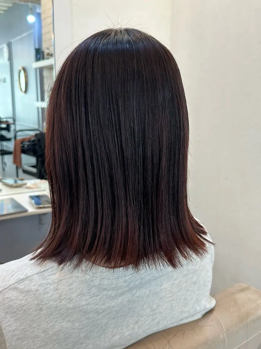 ミディアム カラー カット ヘアカラー トリートメント ヘッドスパ 🩵透明感/高発色 /難波/北原佑記🌸のヘアスタイル