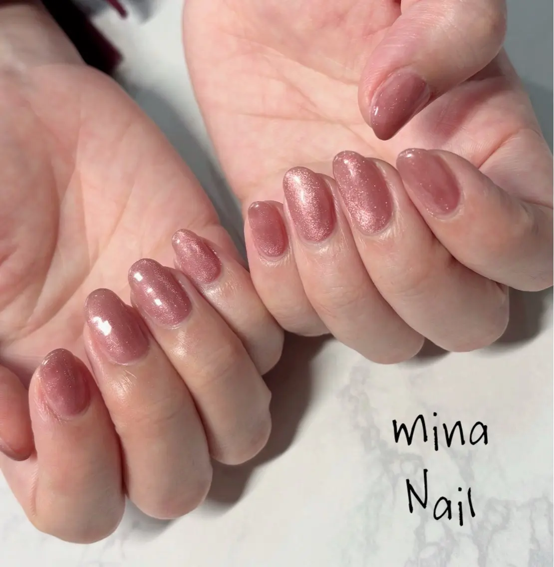 ネイル マグネットネイル ワンカラーネイル mina Nailのネイルデザイン