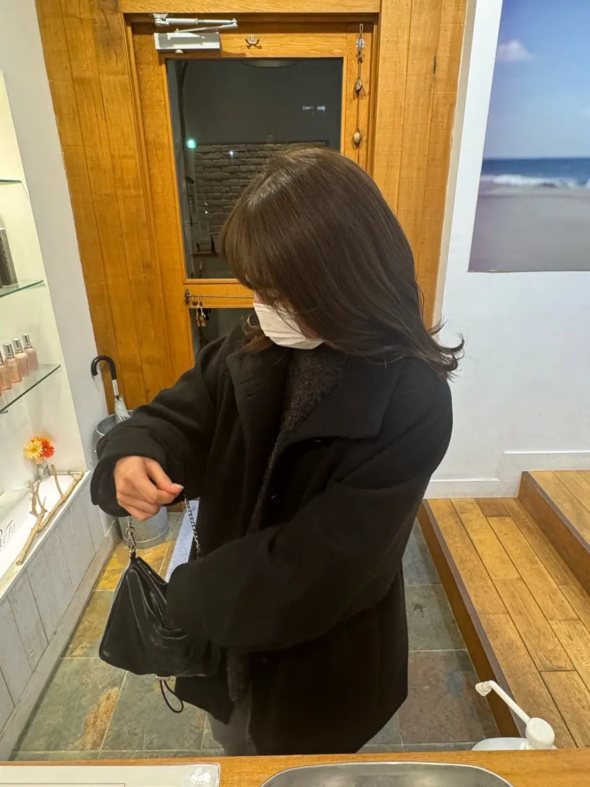 ミディアム ヘアカラー トリートメント 岡元 綺良のヘアスタイル