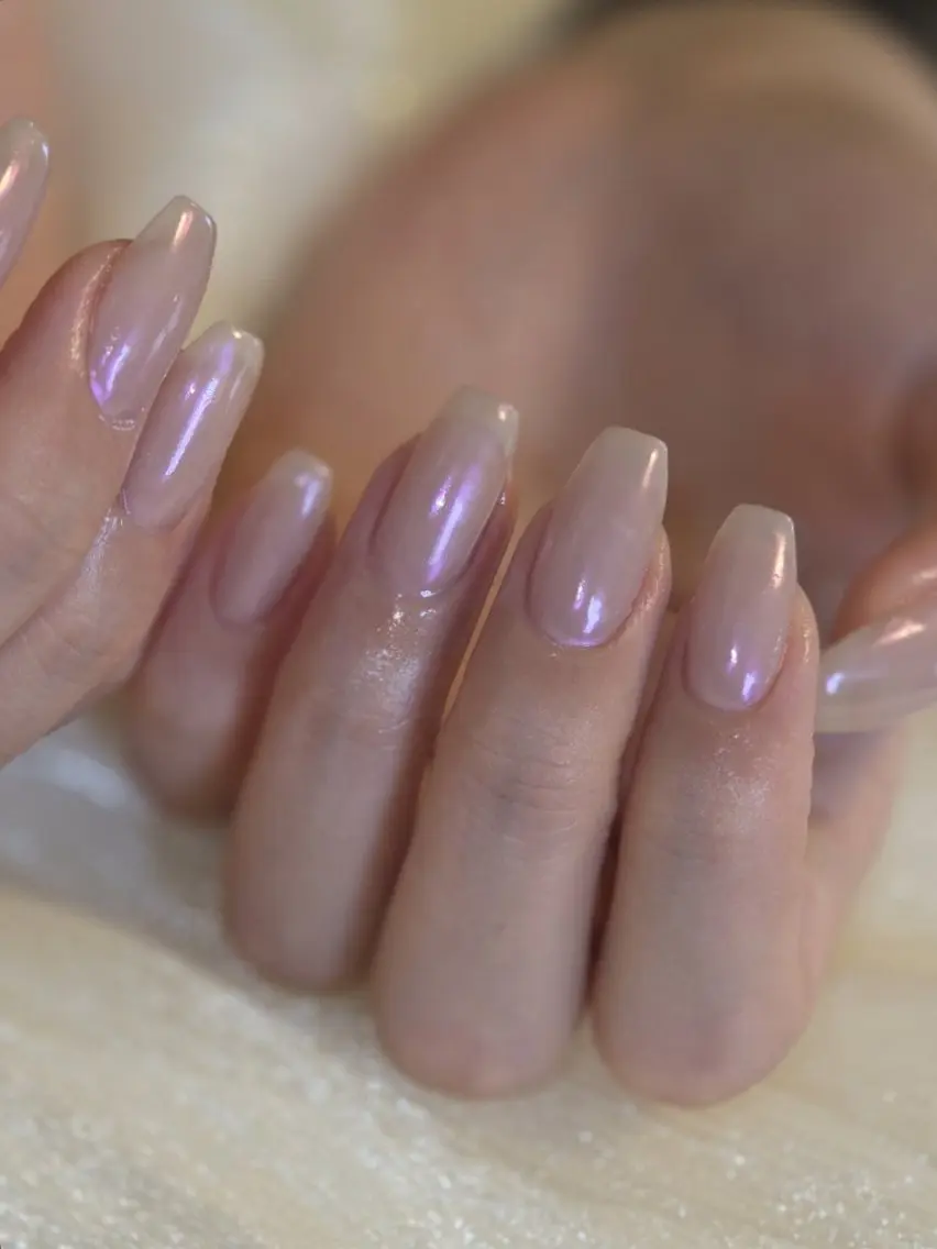 ネイル オーロラネイル ワンカラーネイル Lady Nail Kiyokaのネイルデザイン