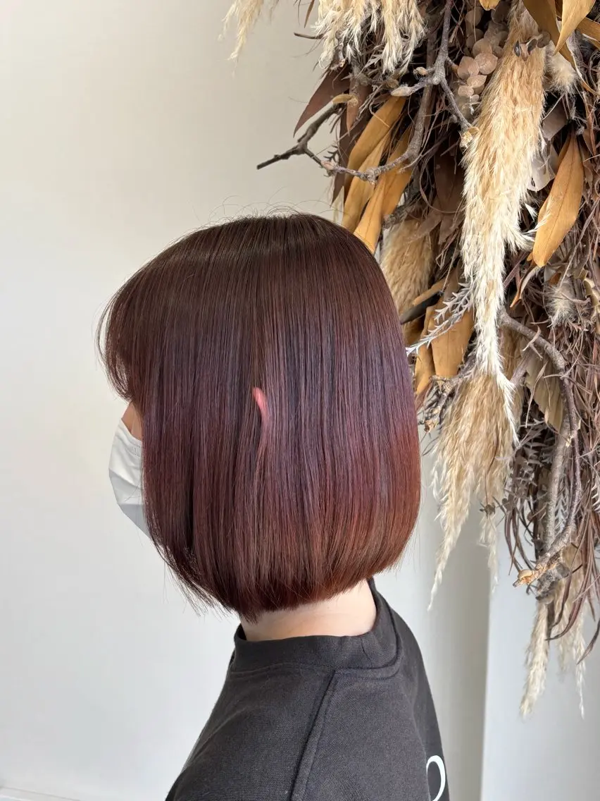 ミディアム ヘアカラー 畑 悠哉のヘアスタイル