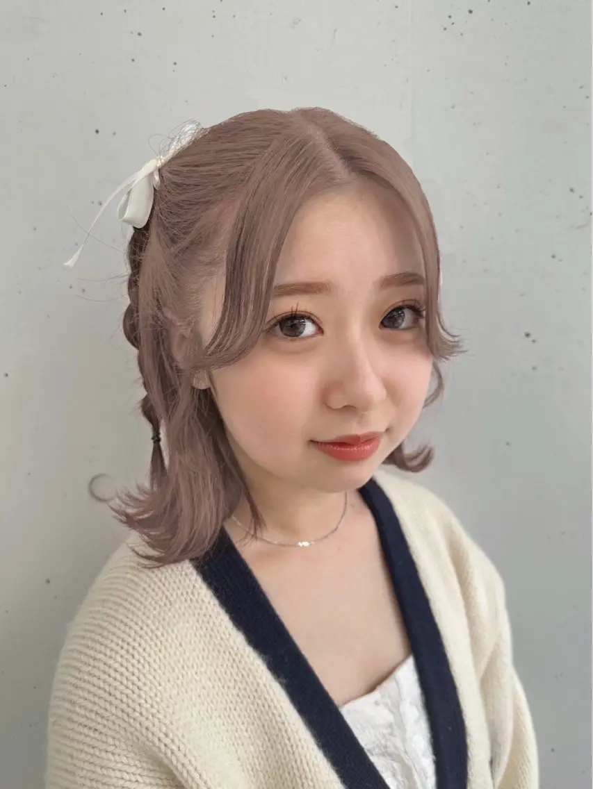 ミディアム ヘアカラー トリートメント Hana ハイトーン🕯🩰のヘアスタイル