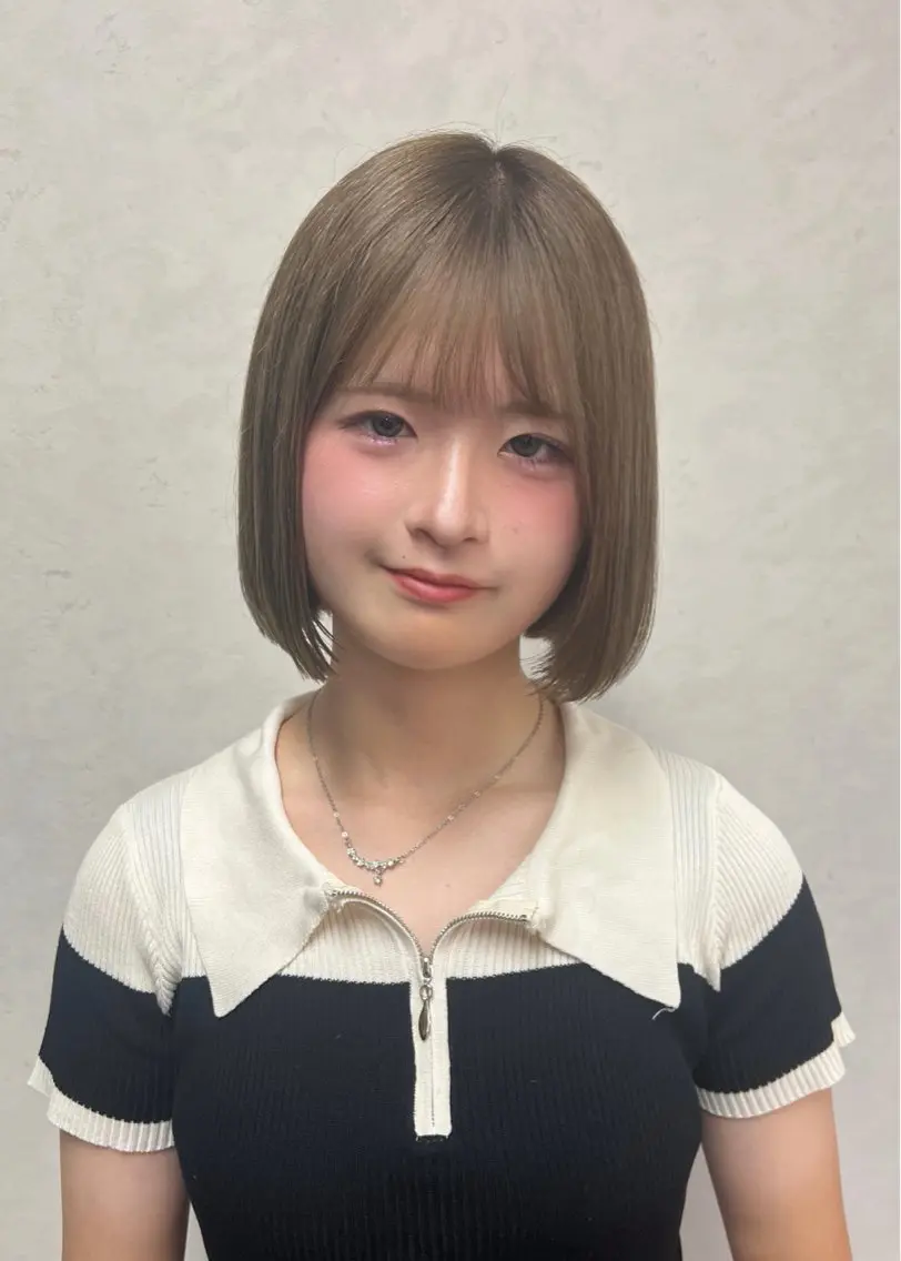 ミディアム ボブ／ストレート🎀 harukaのヘアスタイル