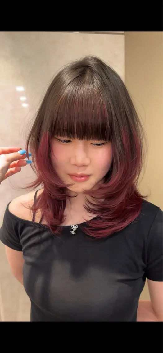 ミディアム カット トリートメント 姫夏 /ハイトーン艶髪🎀のヘアスタイル