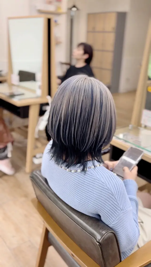 ミディアム カラー カット ヘアカラー トリートメント 🎀オタク美容師艶髪 カラーERINA🎀のヘアスタイル