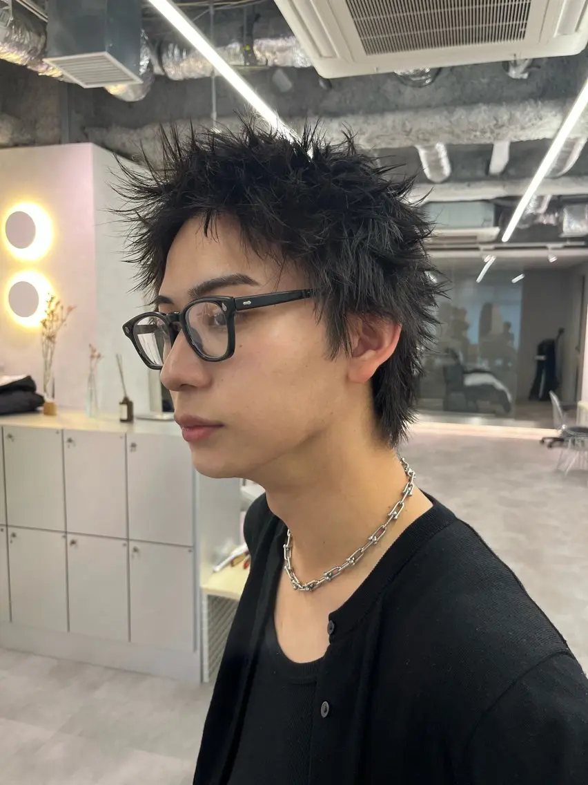 メンズ メンズパーマ スパイキーショート カット パーマ メンズ特化美容師 水野友貴のヘアスタイル