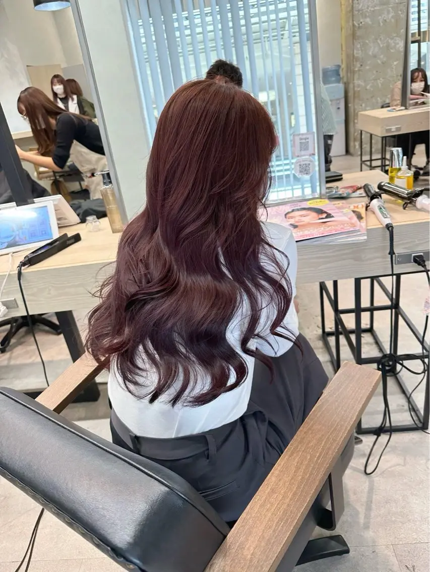 カラー レッドカラー ヘアカラー 艶カラー/暖色カラー /namiのヘアスタイル