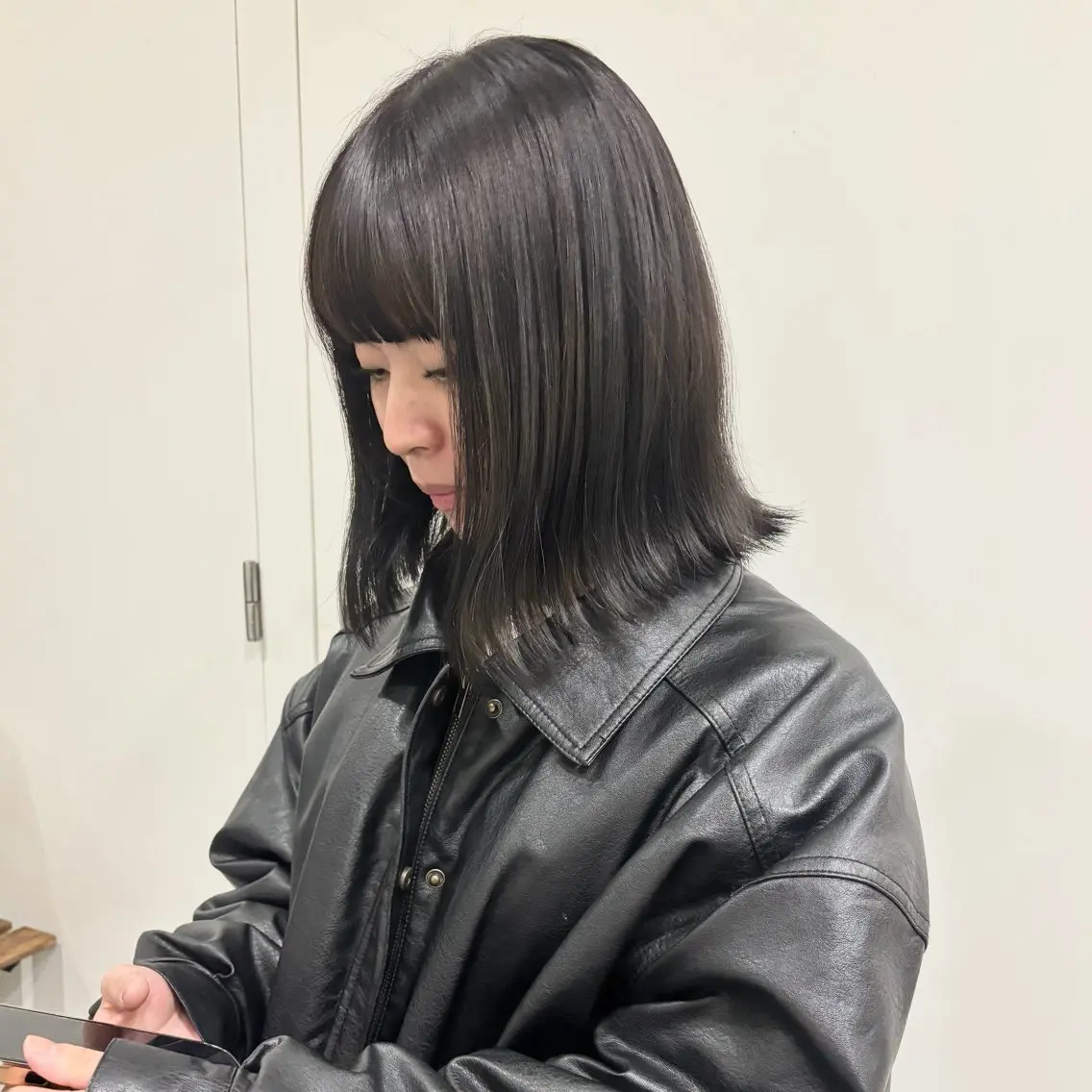 ミディアム カラー ヘアカラー トリートメント うる艶カラー/ レイヤー/アスカのヘアスタイル