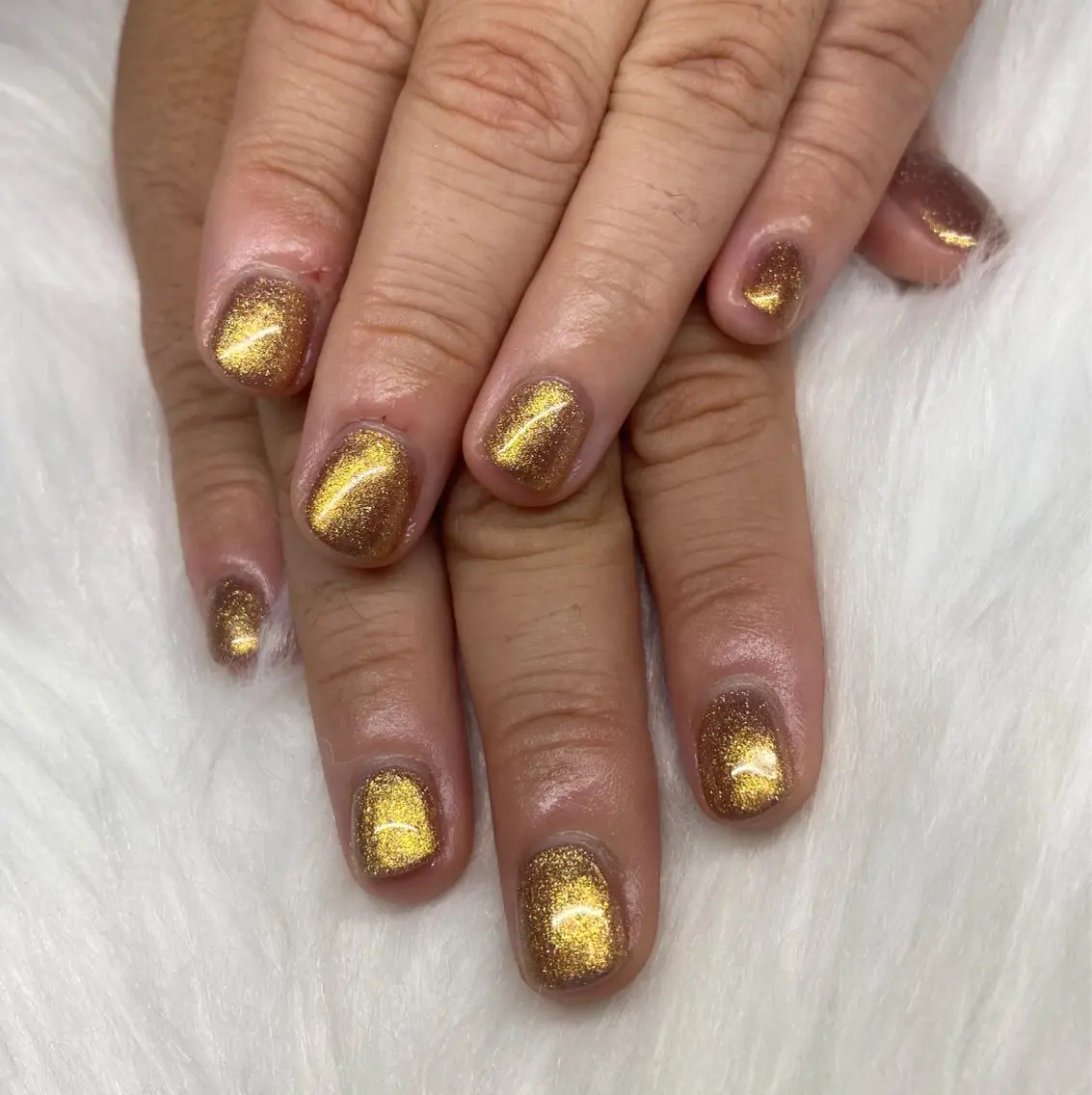 ネイル ゴールド ワンカラーネイル nail salon milkのネイルデザイン