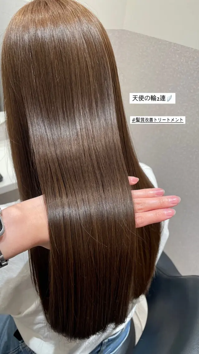 ロング 髪質改善 トリートメント カット ヘアカラー トリートメント ❤︎︎韓国ヘア❤︎︎ 𝑺𝒉𝒊𝒉𝒐のヘアスタイル