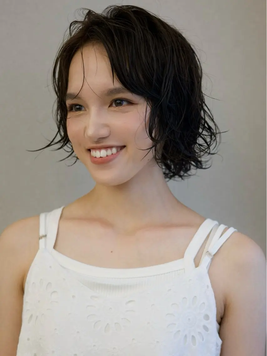 ショート パーマ カット パーマ トリートメント TAISHIRO 無難を抜けるショートのヘアスタイル