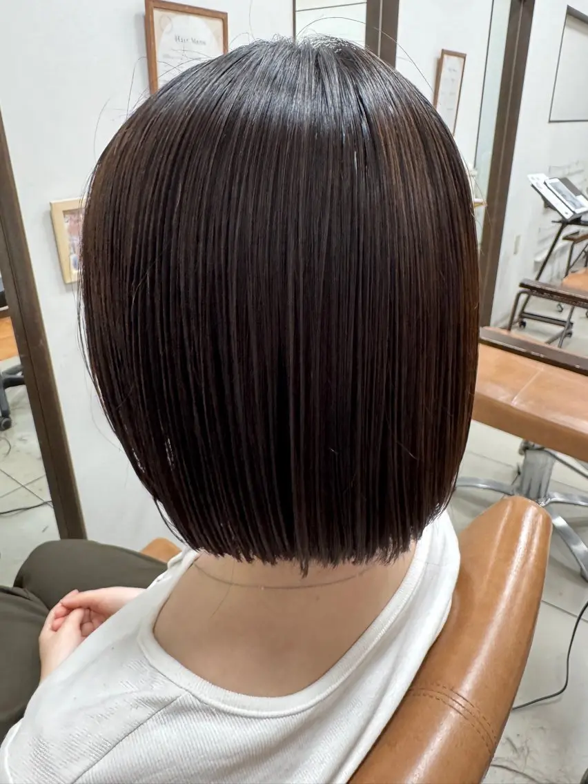 ショート 切りっぱなしボブ ボブ 池田 菜摘のヘアスタイル