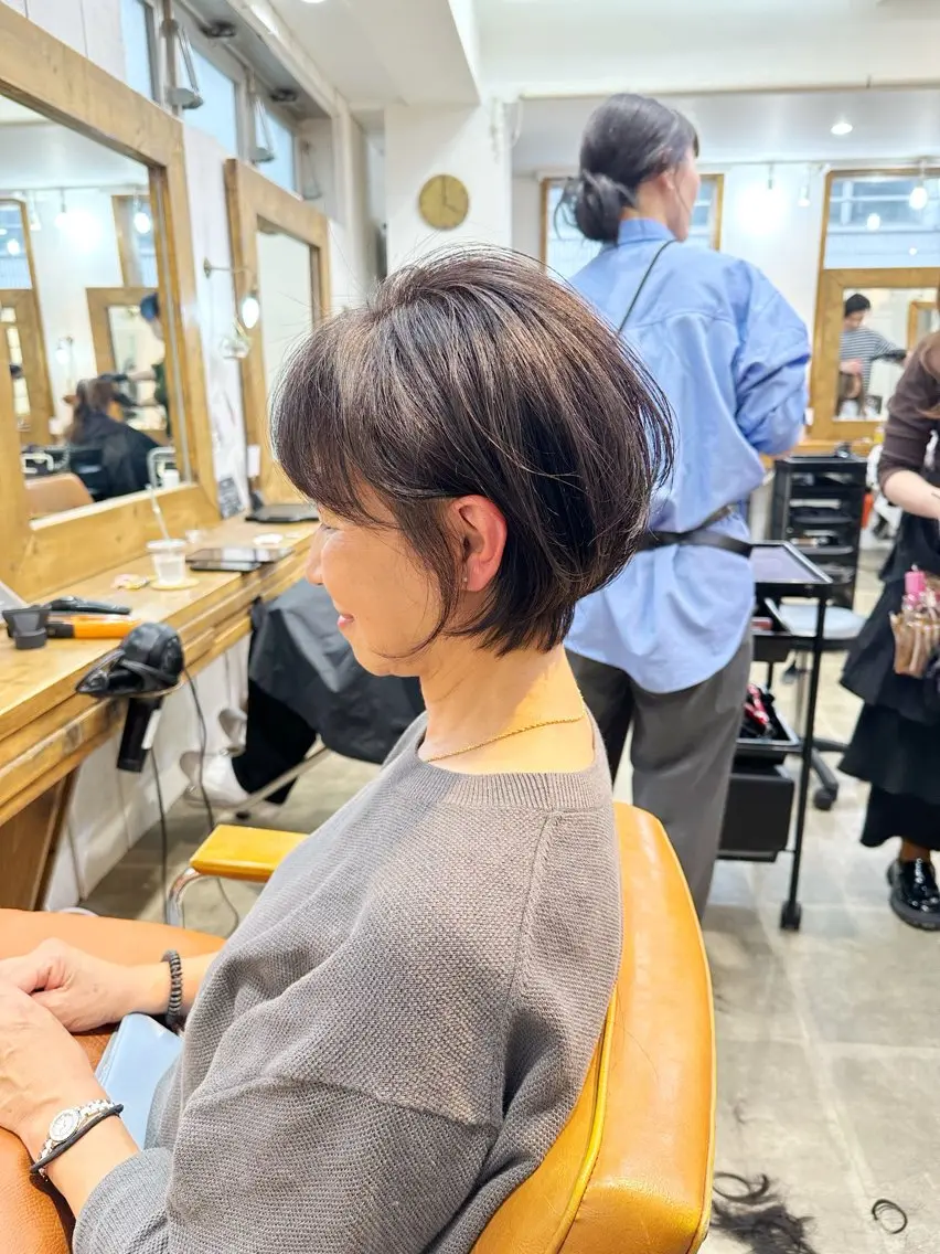似合わせカット+透明感カラーの写真
