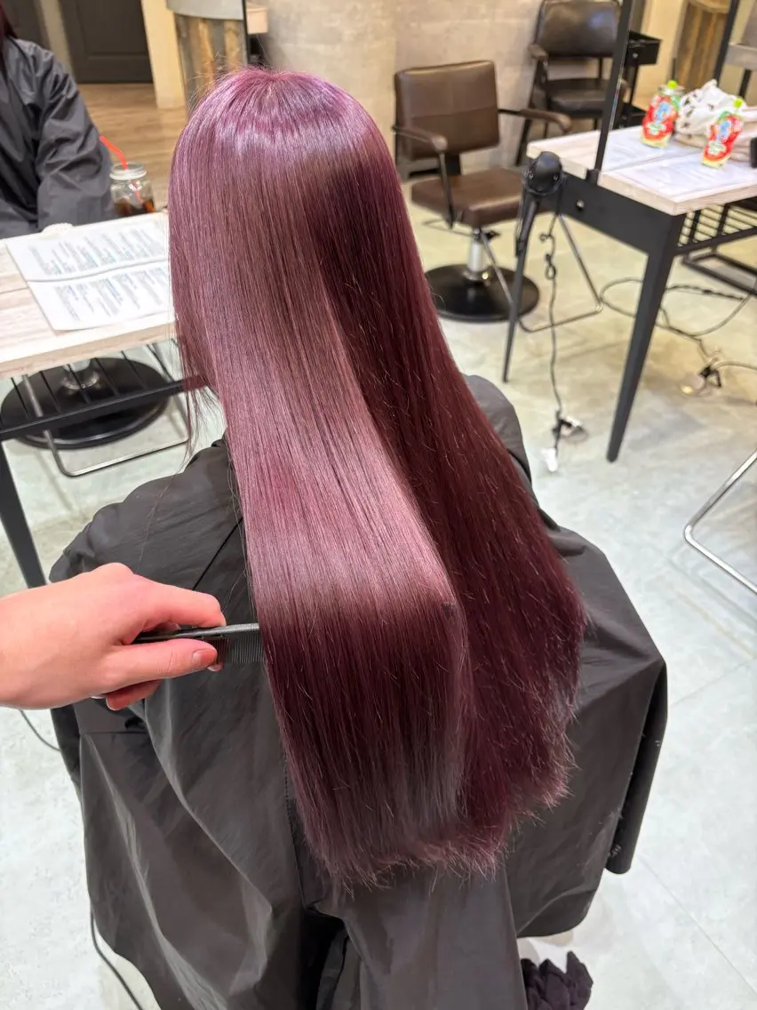 ブリーチリタッチのみ(抜きっぱなし)+3stepトリートメントの写真