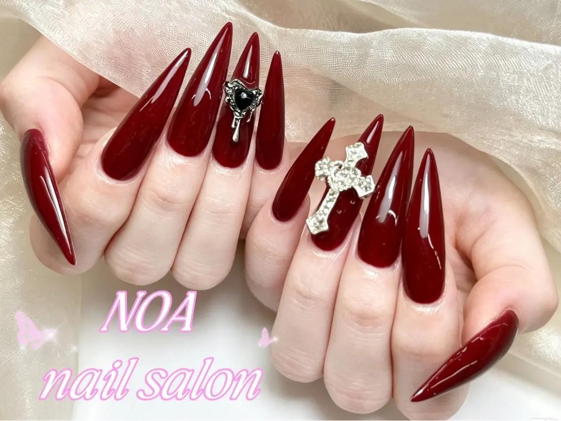 ロング 韓国風ヘア ハンドネイル Noa Nail みつきのネイルデザイン