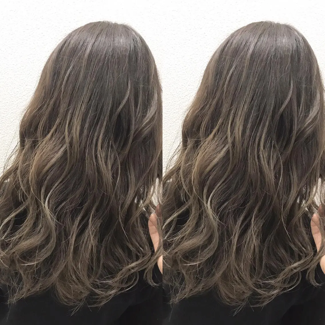 セミロング カラー ヘアアレンジ アッシュ ベージュカラー ハイライトカラー ハイライト ヘアカラー トリートメント ヘアセット 🫧柔色/トレンド カラー/川辺晴加のヘアスタイル
