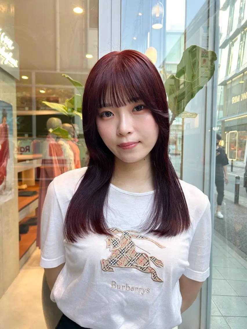 セミロング カラー ブリーチ ダブルカラー ブリーチなしカラー ヘアカラー AKO .のヘアスタイル
