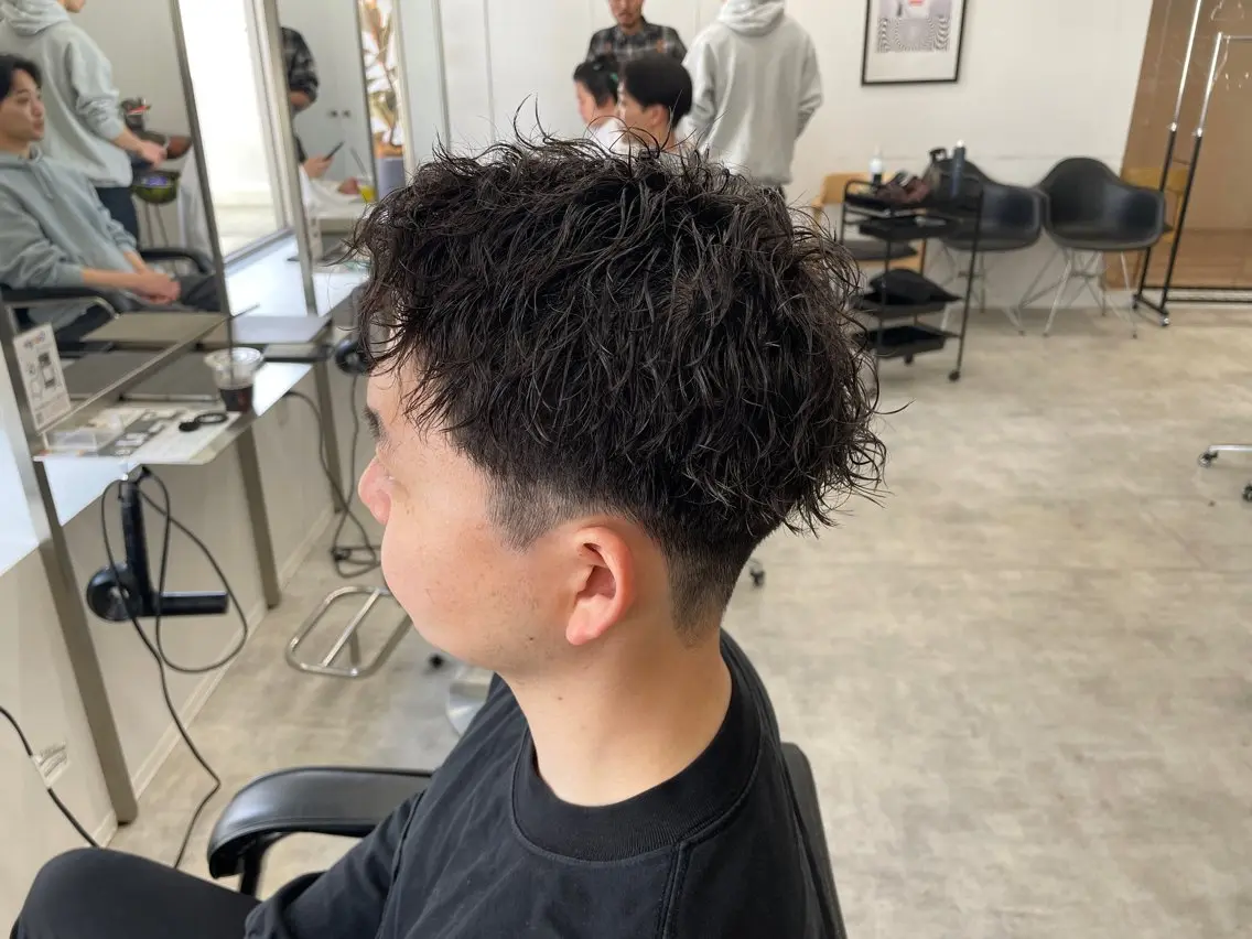 ショート パーマ メンズ カット パーマ メンズパーマ/新潟/ 万代/田崎亮🌟のヘアスタイル