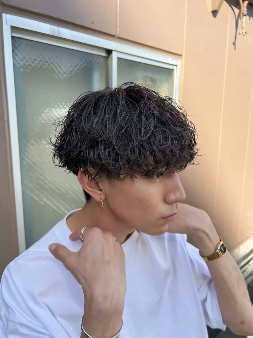 パーマ メンズ 波巻きパーマ カット パーマ カット🔥パーマ特化 fifthりょう🔥のヘアスタイル
