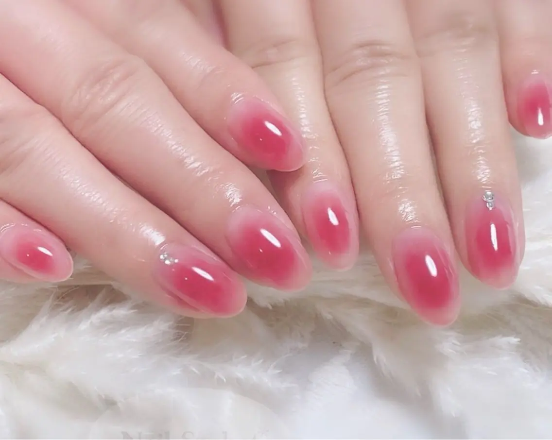 ネイル アートネイル ガーリー キラキラネイル 韓国ネイル マグネットネイル ハンドネイル Minami Nailsのネイルデザイン