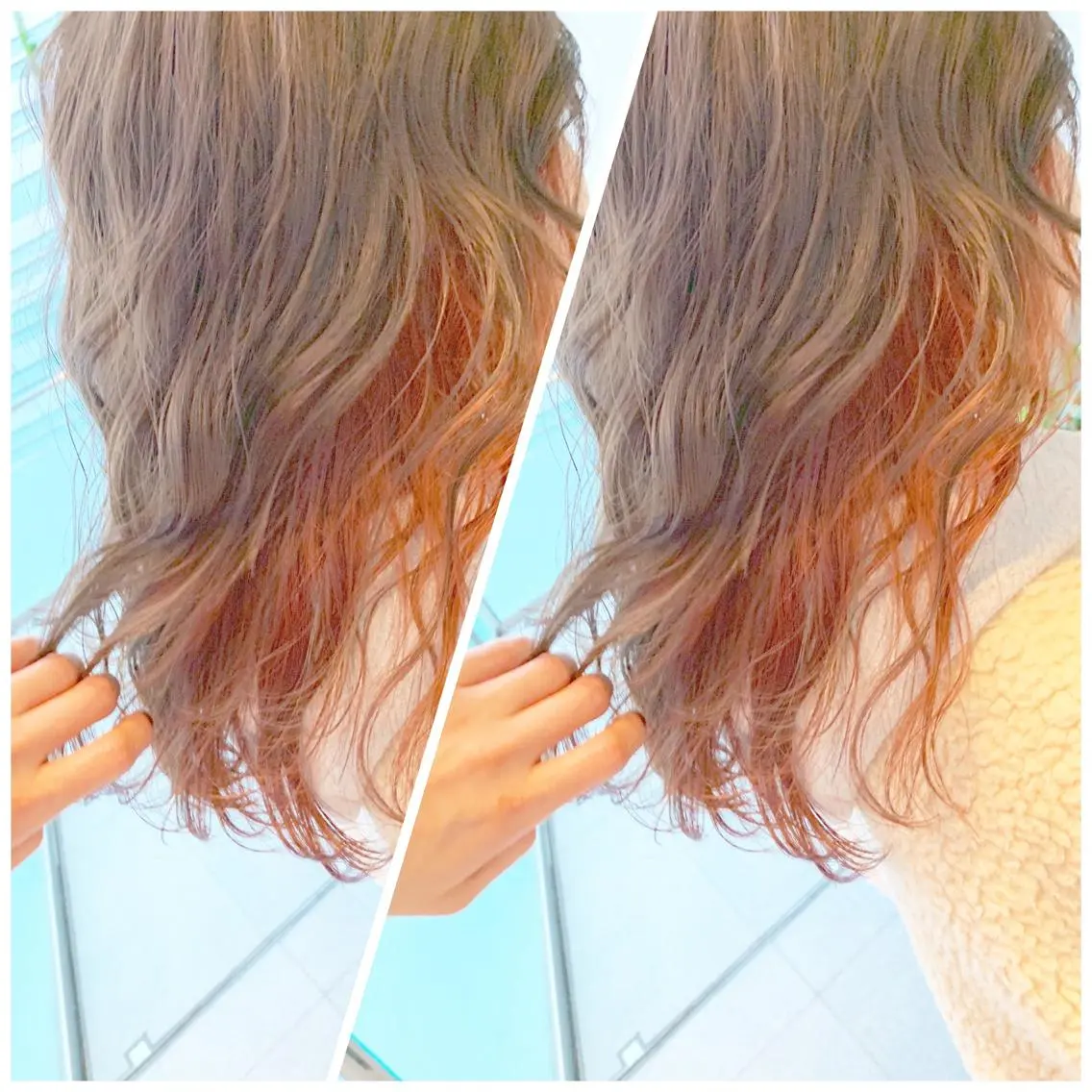 ミディアム カラー オレンジ ヘアカラー トリートメント 東北No.1完全個室 💐梶谷社長のヘアスタイル