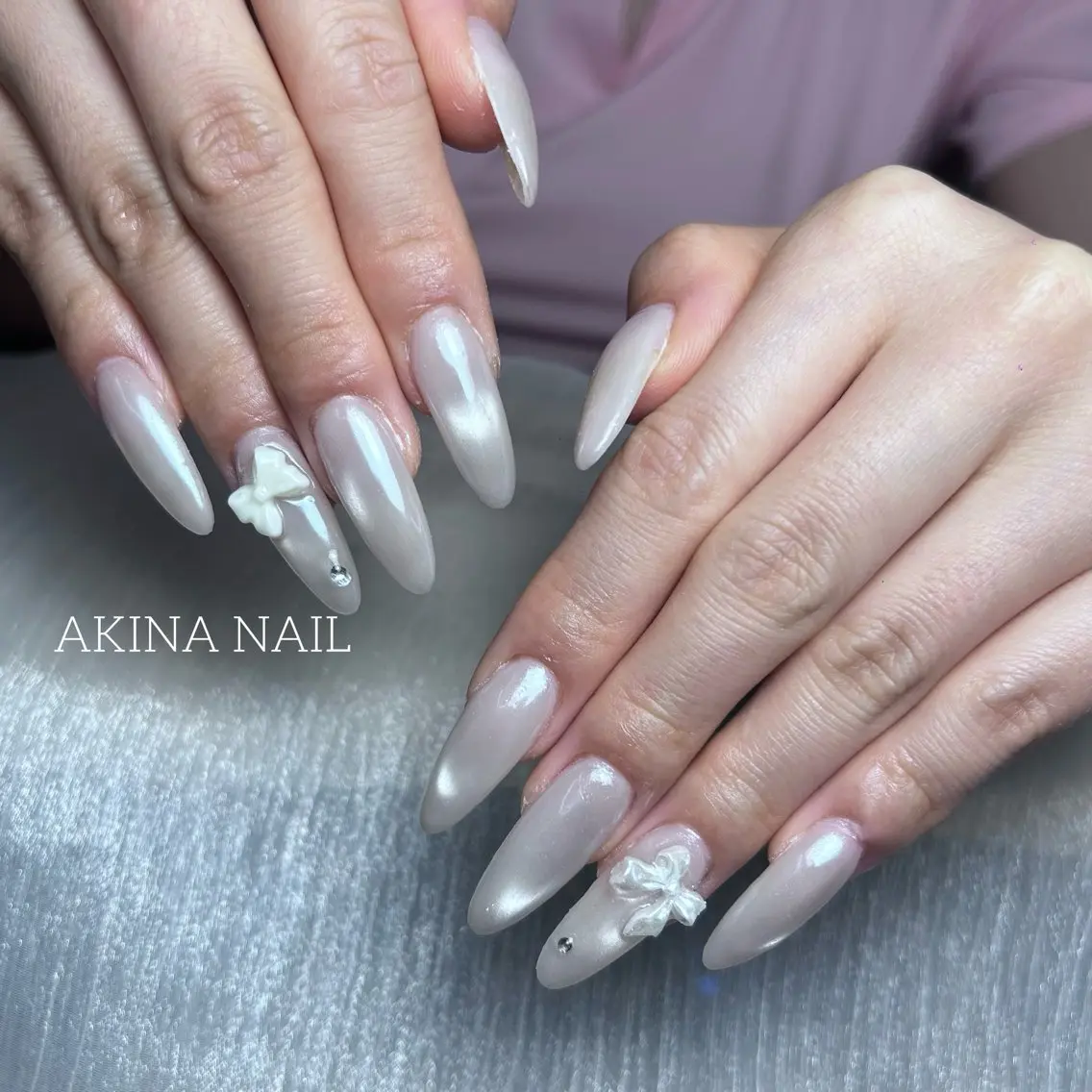 ロング ハンドネイル Akina Nail 亀戸のネイルデザイン