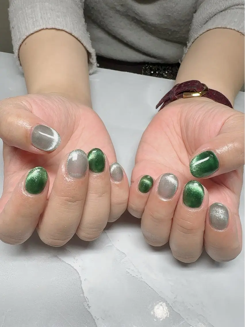 ネイル マグネットネイル ワンカラーネイル ｎｙａｓｕ ｎａｉｌのネイルデザイン
