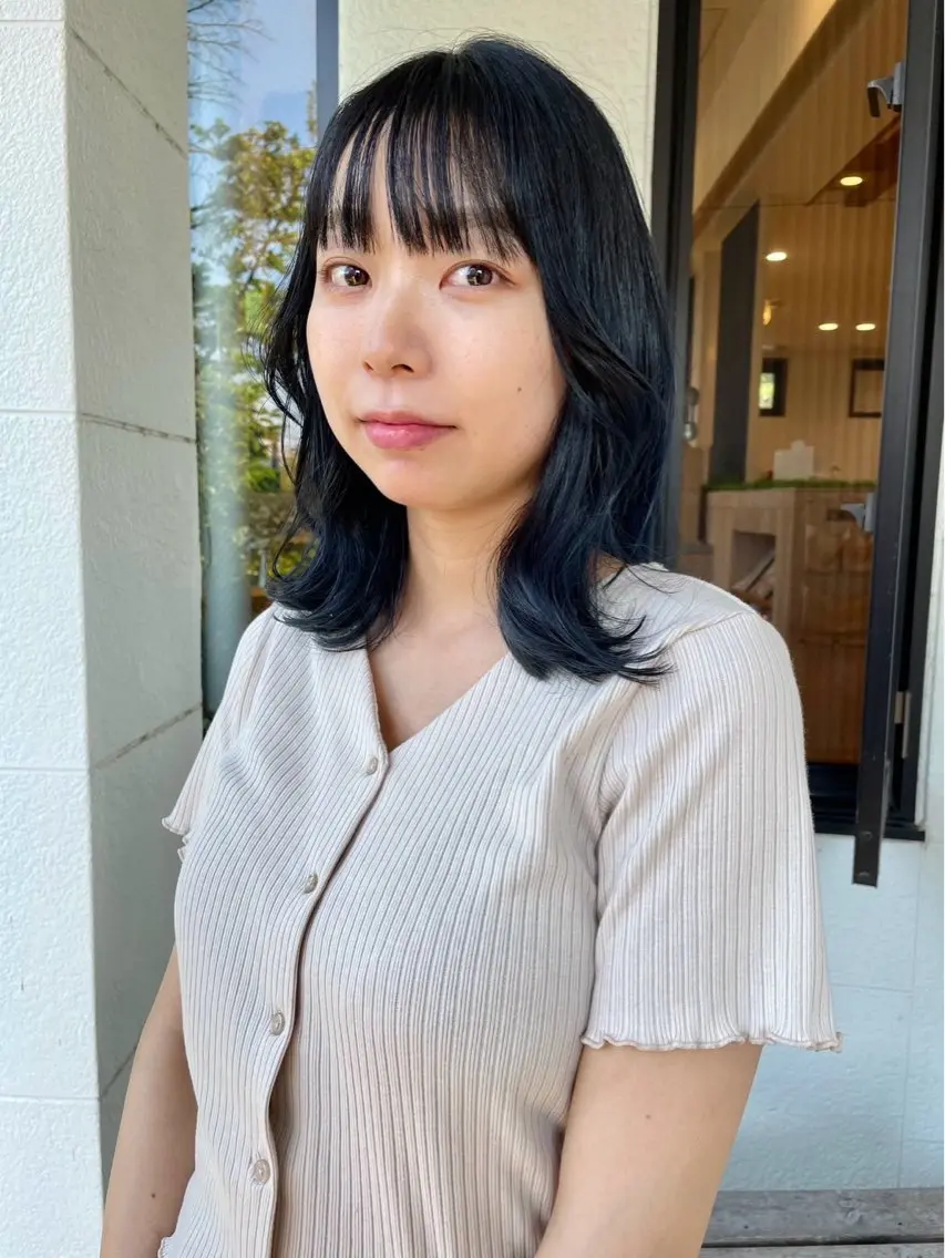 ミディアム ヘアカラー 谷澤 貫太のヘアスタイル