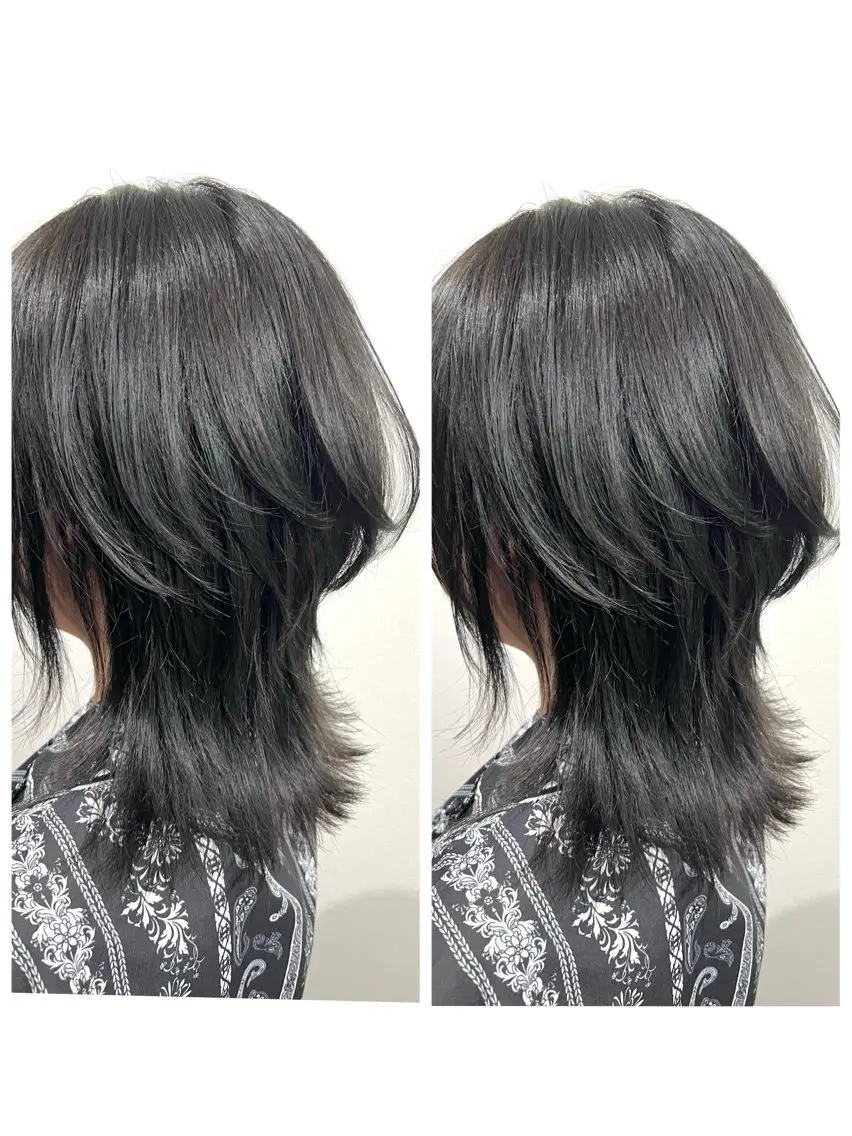 ミディアム レイヤーカット ウルフカット レイヤー/ボブ 特化✂️福岡のヘアスタイル