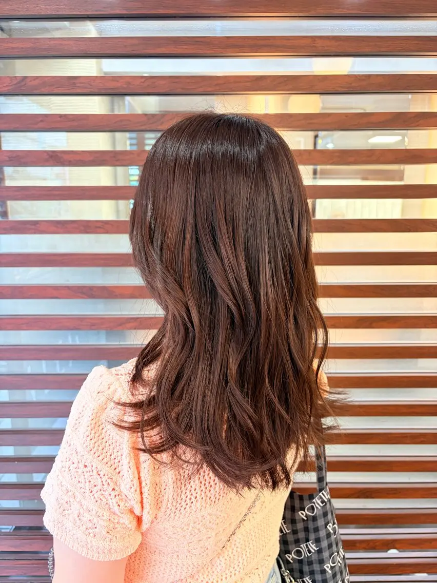 ロング ヘアカラー トリートメント クボタ ホノカのヘアスタイル