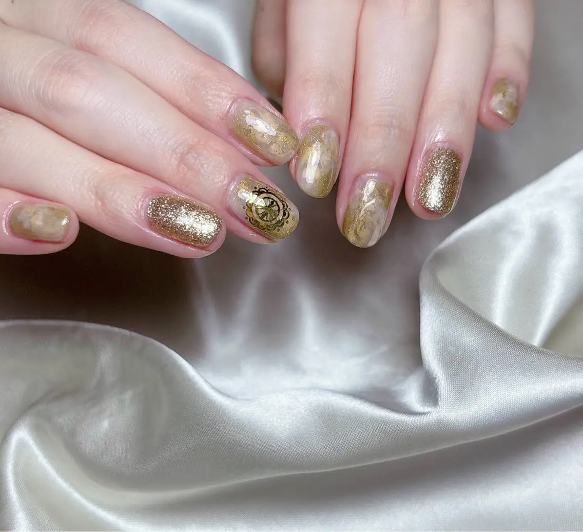 ネイル ニュアンスネイル ぷっくりネイル ハンドネイル FLARE NAIL フレアネイルのネイルデザイン