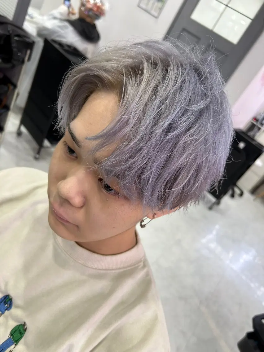 ショート カラー パーマ ヘアアレンジ メンズ カット ヘアカラー トリートメント 🔥メンズパーマ 特化 渡辺一翔のヘアスタイル