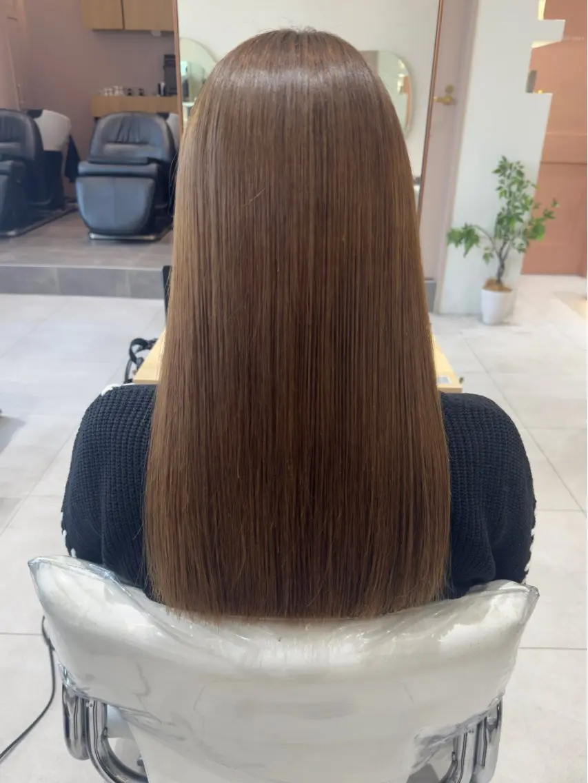 セミロング 髪質改善 カット 縮毛矯正 Zina京都河原町 maikaのヘアスタイル