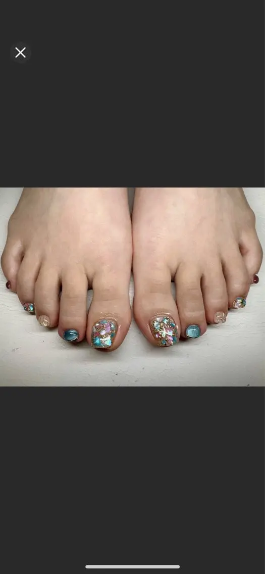 ネイル フットネイル 持ち込み nailcute 大野のネイルデザイン