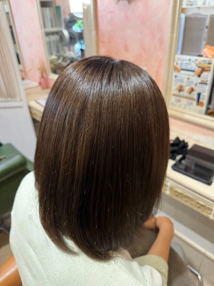 ミディアム カラー ベージュカラー ショコラベージュ 透明感カラー 🩶透明感・艶カラー 🩶ひいな🩶のヘアスタイル
