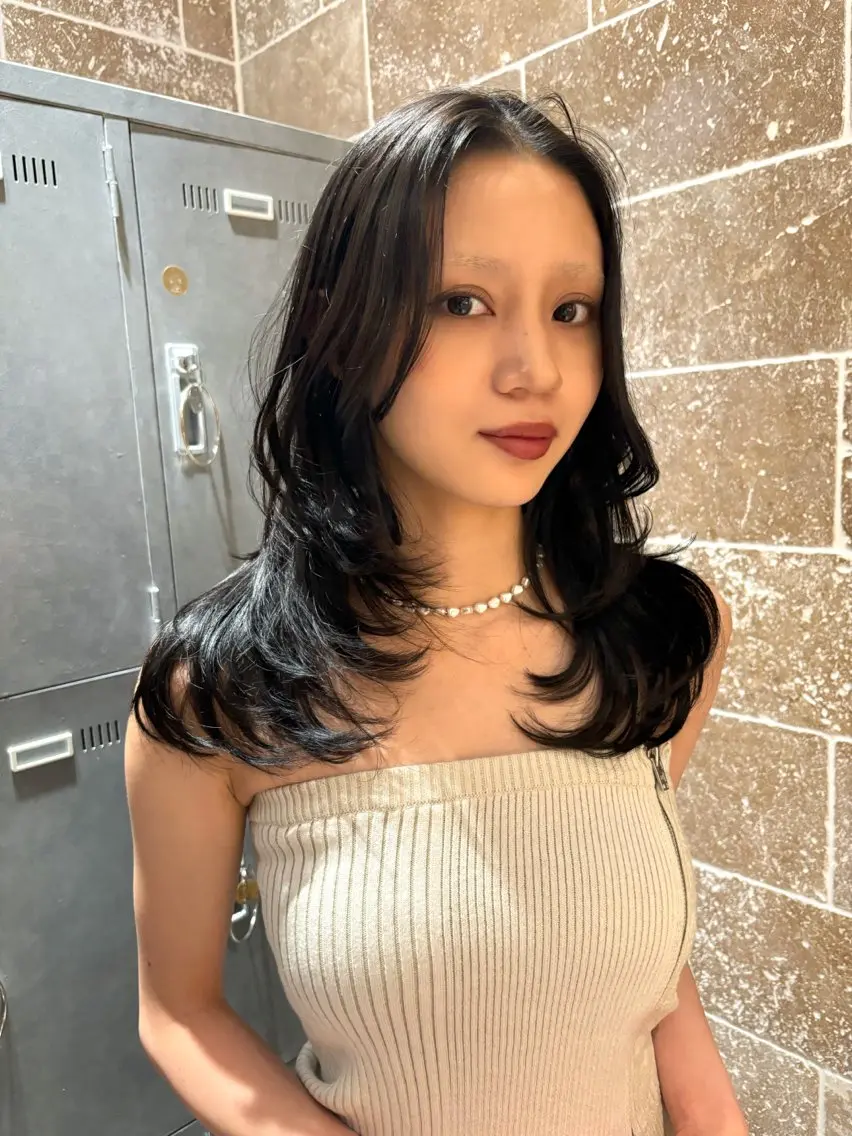 ロング 韓国風ヘア レイヤーカット MINXginza タイラミユネのヘアスタイル