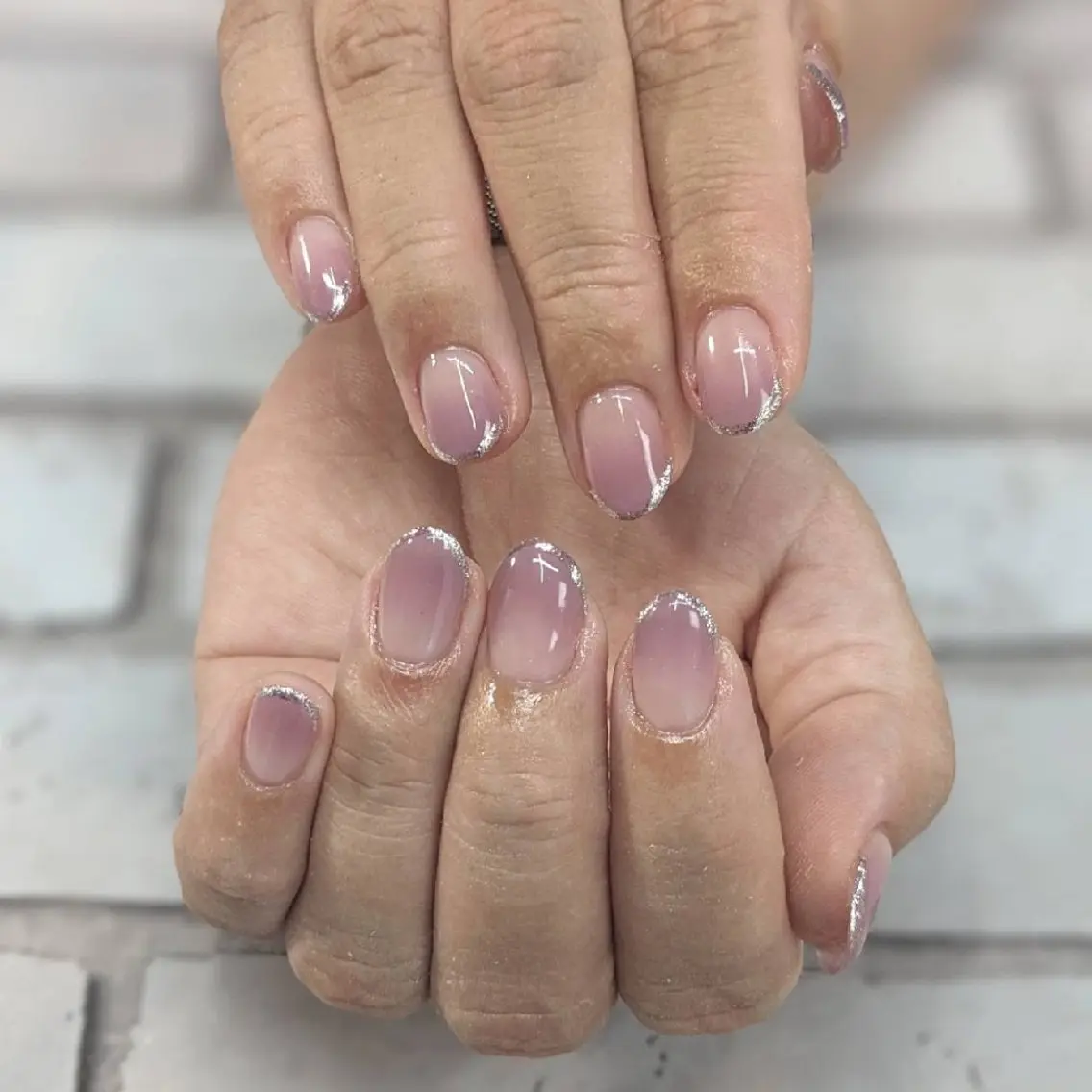 ネイル ラメ(グリッター) パープル ハンドネイル ネイルサロンベルティ .keikoのネイルデザイン