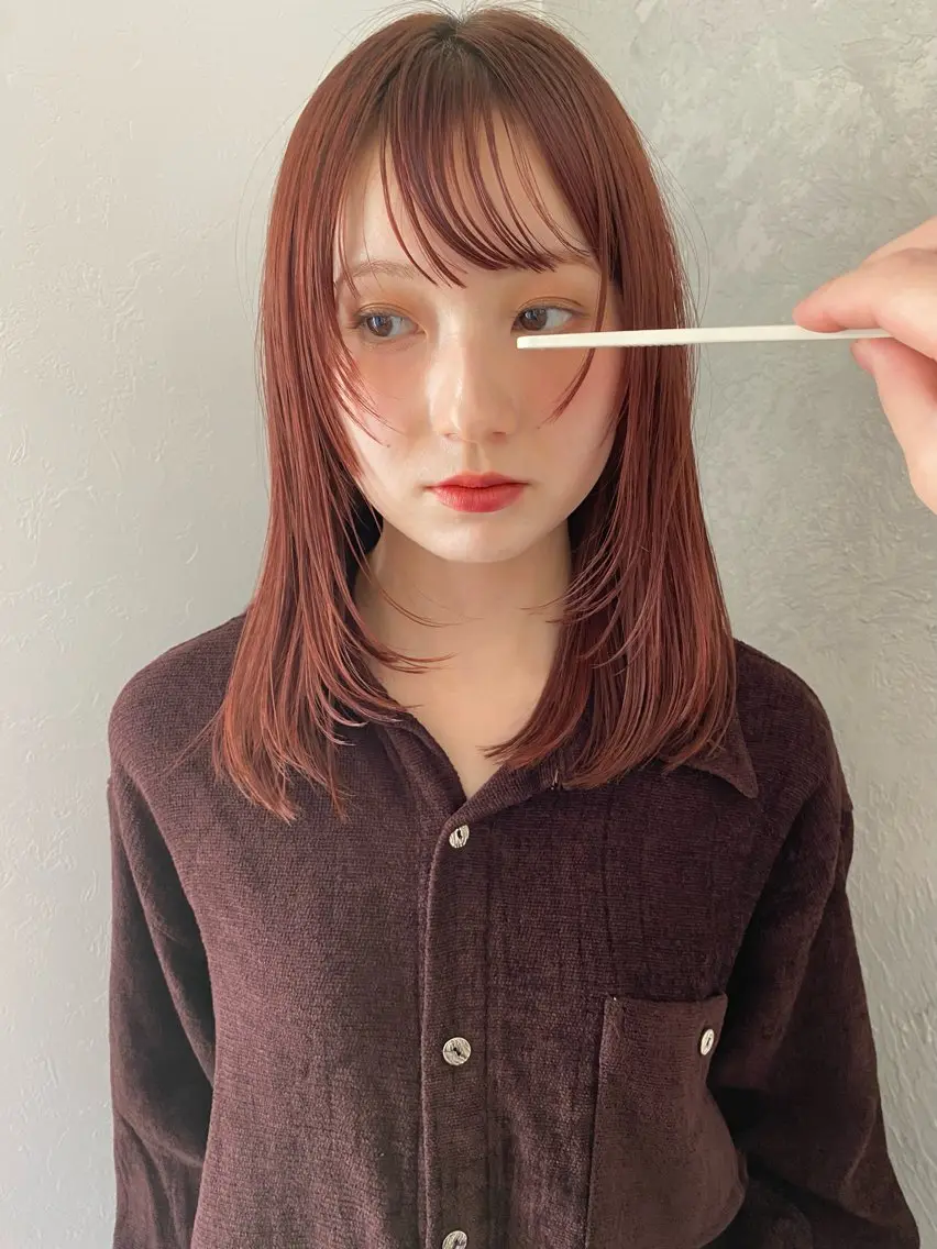 ミディアム カラー カット ヘアカラー トリートメント 森貴裕/ニュアンス パーマ/オリーブのヘアスタイル