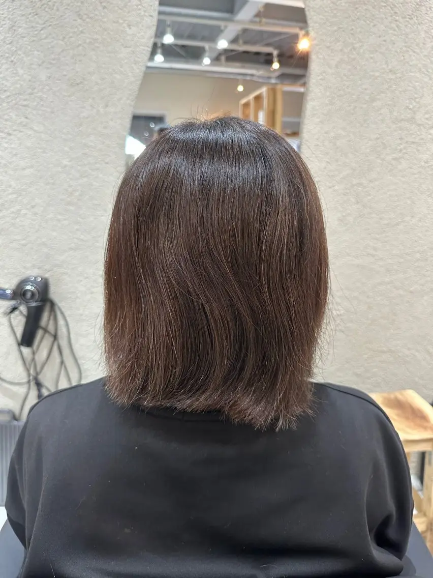 ミディアム 縮毛矯正 Shiro RENのヘアスタイル