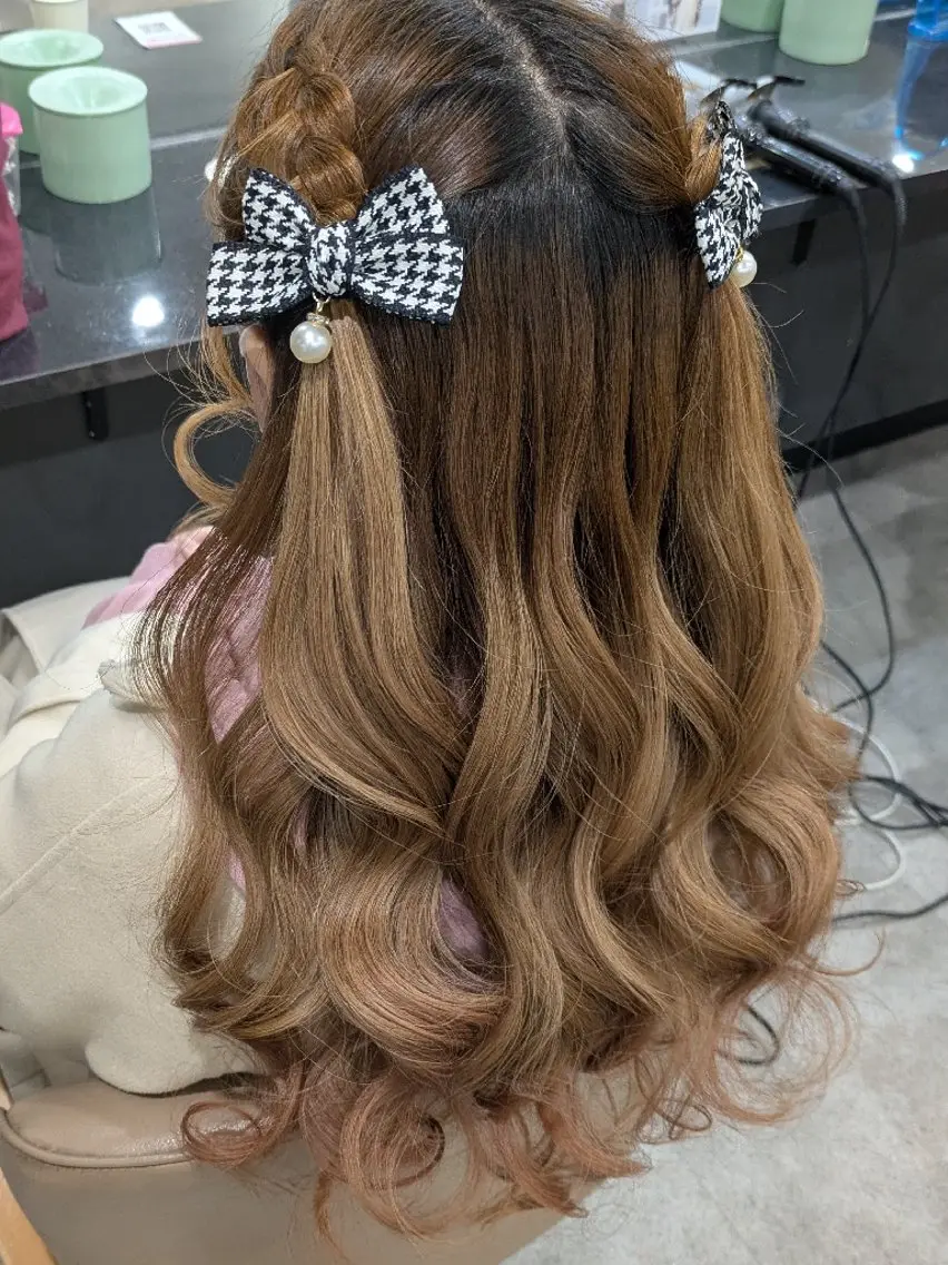 ヘアアレンジ ロング ヘアセット❤️着付け Akaneのヘアスタイル