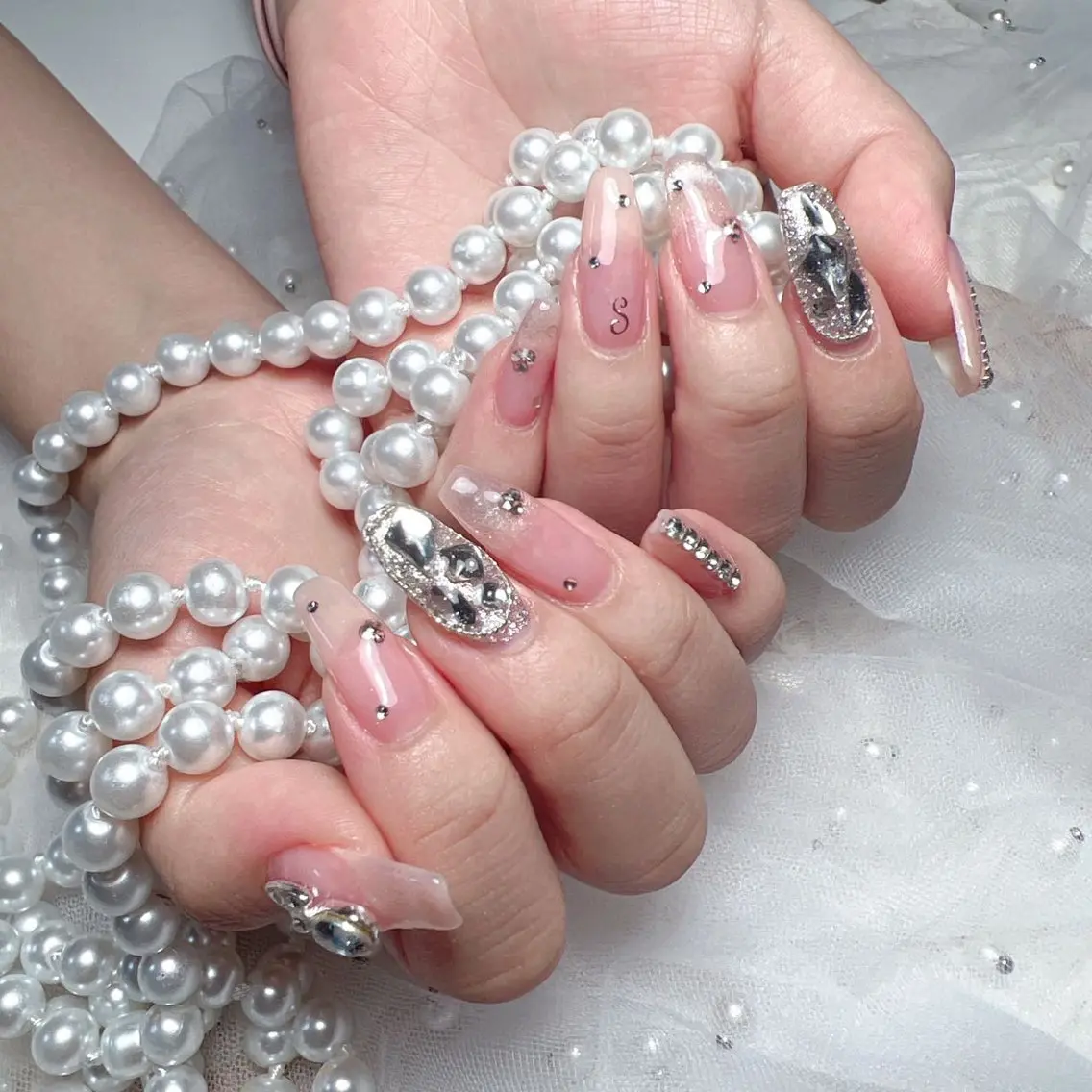 ネイル ハンドネイル M 🌷Nail 長さだし専門店のネイルデザイン